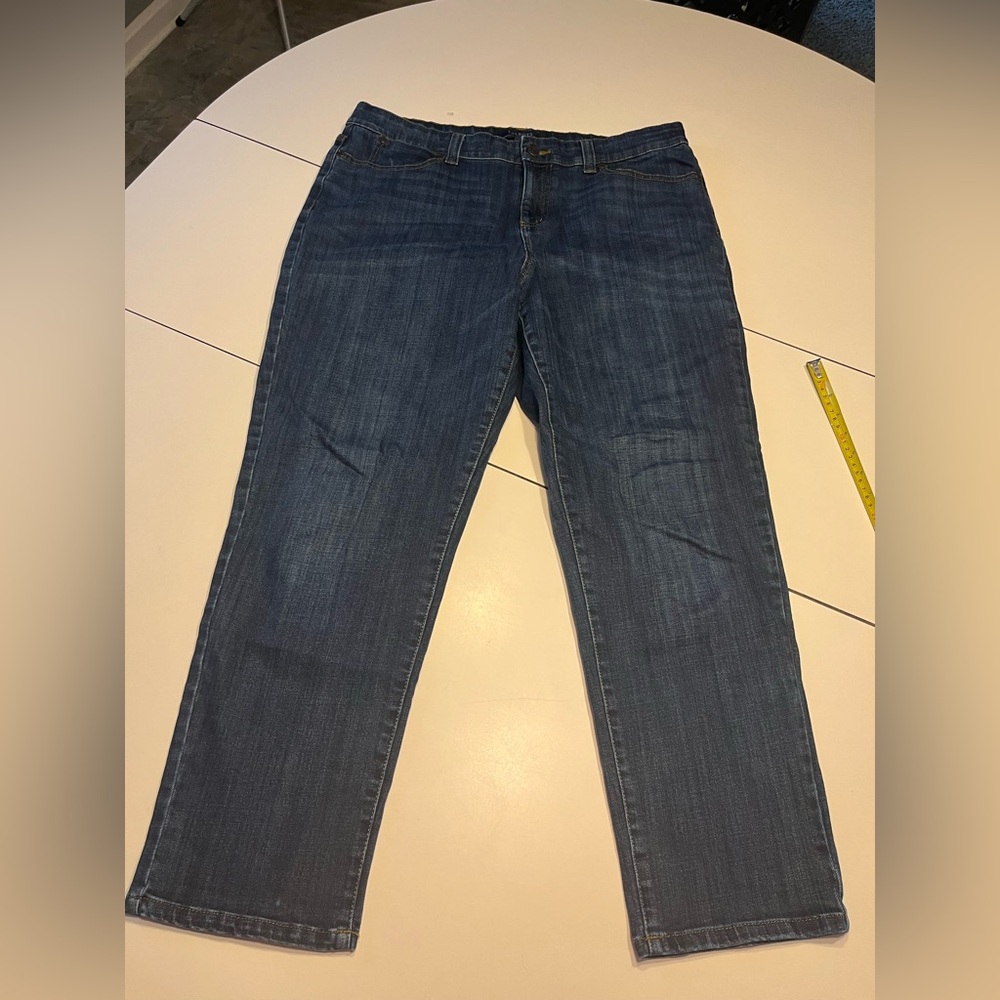Talbots size 14 dark denim straight leg jeans